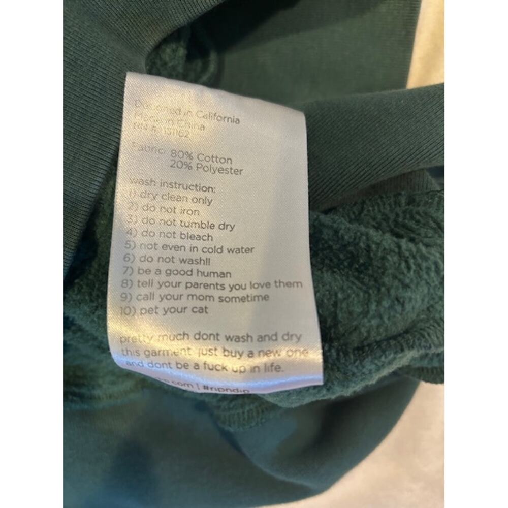 RIPNDIP Green on green Tonal Nermal Sweatshirt Hoodie Size MEDIUM - Picture 5 of 8